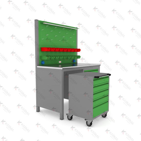 KARMA 130CM 10 ÇEKMECELİ SEYYAR ÇALIŞMA TEZGAHI